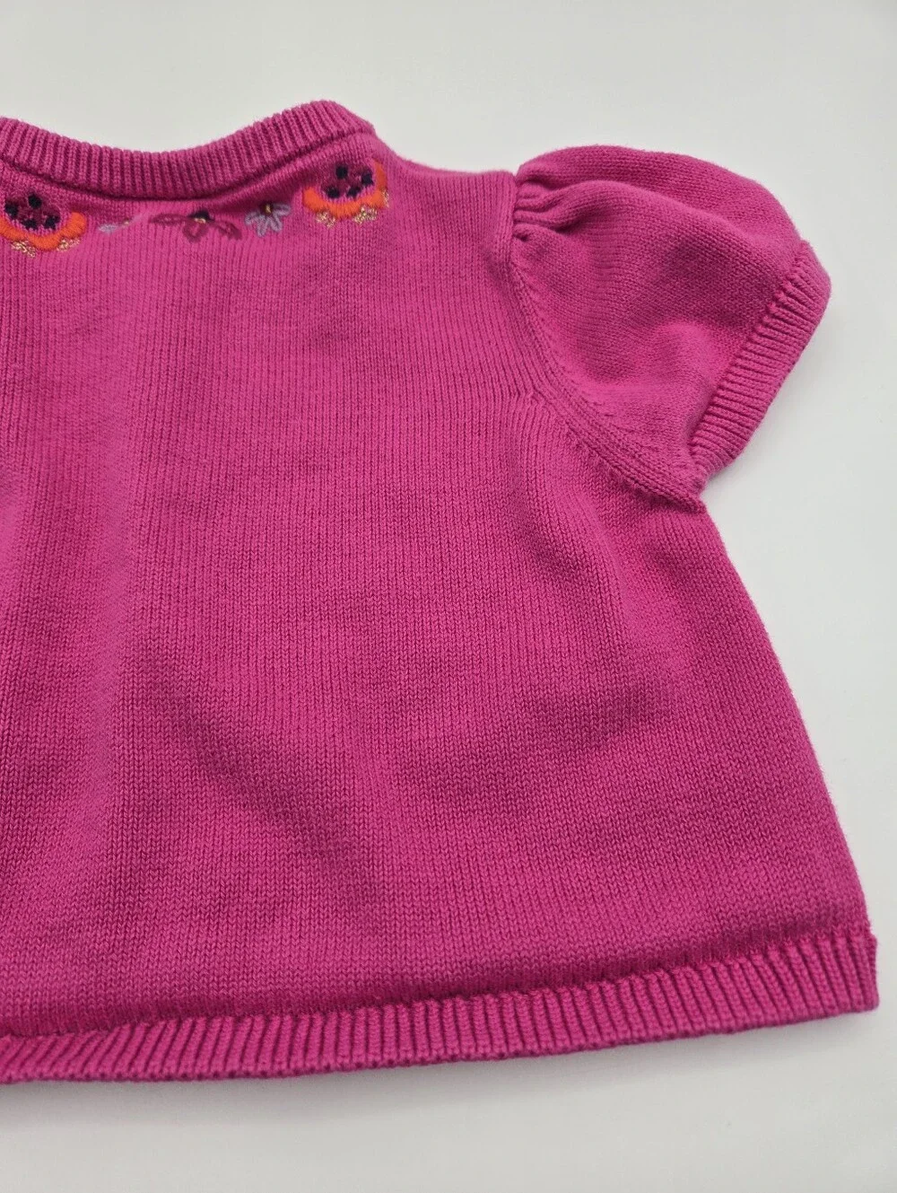 Gymboree Pink Floral Embroidered Cotton Cardigan Sweater Toddler Girl Size 5T